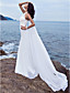  Sheath/Column Halter Watteau Train Chiffon Satin Wedding Dress