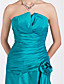  Trumpet/Mermaid Strapless Floor-length Taffeta Bridesmaid Dress