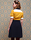  ts vintage style multi-kleur jurk