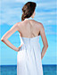  Sheath/Column Halter Neckline Floor-length Chiffon Wedding Dress