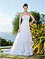  Empire Sheath/Column Strapless Chiffon And Lace Wedding Dress