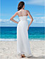  Sheath/Column V-neck Floor-length Chiffon Wedding Dress