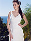  Sheath/Column Straps Floor-length Chiffon Wedding Dress