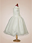  Ball Gown V-neck Tea-length Satin Flower Girl Dress