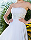  Empire Sheath/Column Strapless Chiffon And Lace Wedding Dress