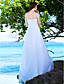  A-line Sweetheart Court Train Organza Wedding Dress