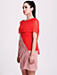  TS Color Block Cow Neck Silk Dress