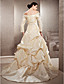  A-line Off-the-shoulder Court Train Taffeta Wedding Dress