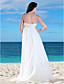  Sheath/Column Strapless Empire Waist Floor-length Chiffon Wedding Dress