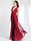  Sheath/ Column V-neck Floor-length Chiffon Evening Dress