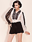  puff ts camisa blusa de encaje de gasa