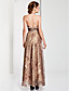  Sheath / Column Halter Floor-length Chiffon Evening Dress
