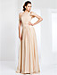  Off-the-shoulder Sheath/Column Floor-length Chiffon Evening Dress