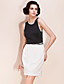  ts semplicità bianco e nero vestito cintura