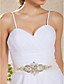  A-line Spaghetti Straps Floor-length Tulle Wedding Dress