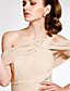  Off-the-shoulder Sheath/Column Floor-length Chiffon Evening Dress