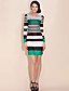  TS Color Stripped Tunic Dress