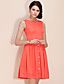  TS Classic Casual Short Swing Dress With Square Neckline Backside