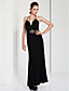  Sheath/ Column Spaghetti Straps Floor-length Jersey Evening Dress