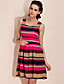  TS Irregular Stripe Swing Dress
