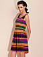  TS Irregular Stripe Swing Dress