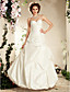  A-line Sweetheart Floor-length Taffeta Wedding Dress