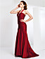  Trumpet / Mermaid Straps Sweep / Brush Train Taffeta Evening Dress