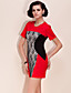  TS Color Block Lace Stitched Dress