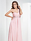  A-line One Shoulder Sweetheart Floor-length Chiffon Evening Dress