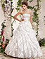  Ball Gown Princess Strapless Floor-length Taffeta Wedding Dress