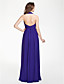  Sheath/Column Halter Floor-length Chiffon Bridesmaid Dress
