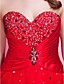  Ball Gown Strapless Sweetheart Floor-length Satin Tulle Evening Dress