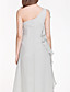  A-line One Shoulder Floor-length Chiffon Bridesmaid Dress