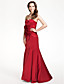  Trumpet/Mermaid Sweetheart Floor-length Satin Bridesmaid Dress With Flower(s)