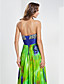  A-line Sweetheart Floor-length Printing Stretch Satin Evening Dress