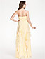  Sheath/Column Strapless Floor-length Chiffon Bridesmaid Dress
