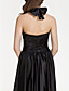  Sheath/Column Halter Floor-length Stretch Satin Bridesmaid Dress