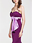  Trumpet/Mermaid Sweetheart Floor-length Satin Bridesmaid Dress With Bow(s)