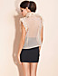  ts sem mangas camisa de chiffon plissado blusa (mais cores)