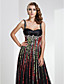  Sheath/Column Sweetheart Floor-length Tulle And Stretch Satin Evening Dress