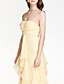  Sheath/Column Strapless Floor-length Chiffon Bridesmaid Dress