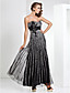  Sheath/Column Sweetheart Floor-length Tulle And Stretch Satin Evening Dress