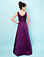  Fantastic A-line V-neck Floor-length Satin Junior Bridesmaid Dress