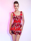  Sheath/Column Scoop Short/Mini Sequined Cocktail Dress