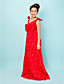  Sheath/Column V-neck Floor-length Chiffon Junior Bridesmaid Dress