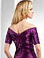  bainha / coluna off-the-ombro assoalho-comprimento de cetim vestido de noite