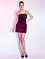  Sheath/Column Spaghetti Straps Short/Mini Taffeta Cocktail Dress