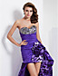  A-line Sweetheart Asymmetrical Taffeta And Charmeuse Evening Dress