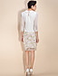  ts la vendimia de flores collar de molde impresa blusa y falda de conjunto