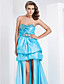  A-line Sweetheart Asymmetrical Taffeta Evening Dress